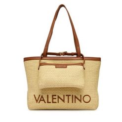 Torebka Valentino. Brązowe shopper bag Valentino, bez wzorów, bez dodatków. Za 719.99 zł.