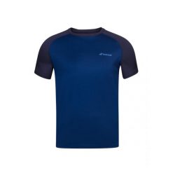 Koszulka do tenisa z krótkim rkawem ęchłopięca Babolat CREW NECK. Niebieskie bluzki damskie BABOLAT, bez wzorów, bez kołnierzyka, bez ramiączek. Za 99.00 zł.