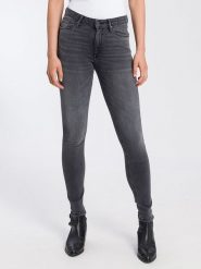 Cross Jeans Dżinsy - Skinny fit - w kolorze antracytowym rozmiar: W33/L36. Czarne jeansy damskie Cross Jeans, z podwyższonym stanem. Za 127.35 zł.