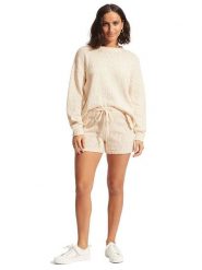 Seafolly Sweter w kolorze beżowym rozmiar: XS. Brązowe swetry klasyczne damskie Seafolly, xs, z bawełny, bez kołnierzyka. Za 135.81 zł.