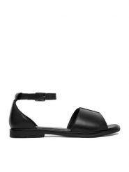 Lasocki Sandały CEO-WI16-FOXI-98 Czarny. Czarne sandały damskie Lasocki, bez wzorów, ze skóry, bez obcasa, na płaskiej podeszwie, bez zapięcia. Za 159.99 zł.