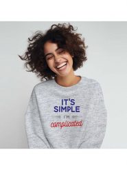 WOOOP Bluza "It´s simple I´m complicated" w kolorze szarym rozmiar: M. Szare bluzy damskie Wooop, m, bez wzorów, z bawełny, bez kaptura. Za 100.99 zł.