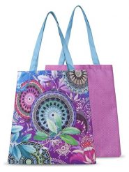 Hip Shopper bag "Axelle" w kolorze fioletowym ze wzorem - 40 x 45 cm rozmiar: 40x45 cm. Różowe shopper bag Hip, bez wzorów, z materiału, na ramię, bez dodatków. Za 56.93 zł.