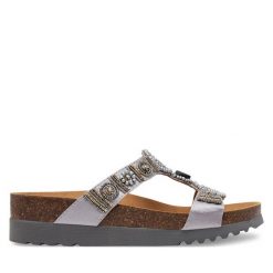 Klapki Scholl. Szare klapki damskie Scholl, bez wzorów, bez obcasa, bez zapięcia. Za 219.99 zł.