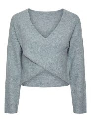 Pieces Sweter "Nanu" w kolorze antracytowym rozmiar: L. Czarne swetry klasyczne damskie Pieces, l, bez kołnierzyka. Za 114.17 zł.