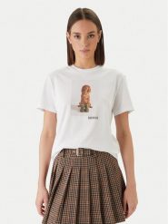 Barbour T-Shirt Bedale LTS0715WH11 Biały Regular Fit. Białe t-shirty damskie Barbour, bez wzorów, z bawełny, bez kołnierzyka. Za 169.99 zł.