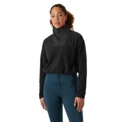 Damska bluza typu crop Helly Hansen Daybreaker Fleece. Czarne bluzy damskie Helly Hansen, s, bez wzorów, z polaru, bez kaptura. Za 314.00 zł.