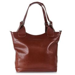 Torebka skórzana elegancka DAN-A T195A koniakowa. Torebki klasyczne damskie DAN-A, ze skóry, bez dodatków. Za 399.99 zł.