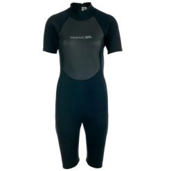 Damska Krótka Pianka Do Nurkowania 3mm. Czarne kombinezony damskie Trespass, xs, bez wzorów, z materiału, bez kołnierzyka, bez ramiączek, krótkie. Za 185.99 zł.