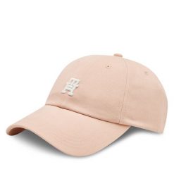 Czapka z daszkiem Tommy Hilfiger. Czerwone czapki z daszkiem damskie Tommy Hilfiger, bez wzorów. Za 119.99 zł.