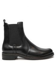 Caprice Botki 9-25304-41 Czarny. Czarne botki damskie Caprice, ze skóry, bez obcasa, na płaskiej podeszwie, bez zapięcia. Za 499.99 zł.