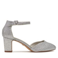 Czółenka Tamaris. Szare czółenka damskie Tamaris, bez wzorów, bez obcasa. Za 269.99 zł.