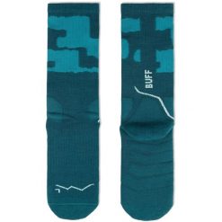 Skarpetki Buff MERINO MW CREW SOCKS MWC2 TEAL. Niebieskie skarpetki damskie Buff, bez wzorów, z elastanu. Za 139.90 zł.