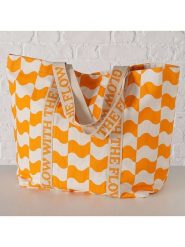Boltze Shopper bag "Glow" w kolorze pomarańczowo-białym - 54 x 40 x 18 cm rozmiar: onesize. Pomarańczowe shopper bag Boltze, bez wzorów, z bawełny, bez dodatków. Za 197.63 zł.