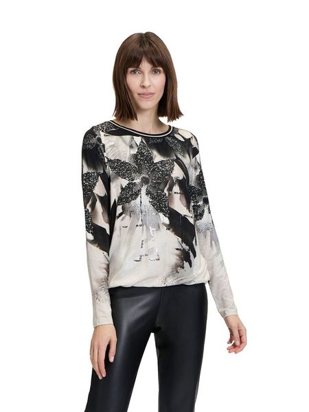 Betty Barclay Koszulka w kolorze czarno-kremowym rozmiar: 44. Brązowe koszulki damskie Betty Barclay, bez wzorów, bez kołnierzyka, bez ramiączek. Za 82.99 zł.