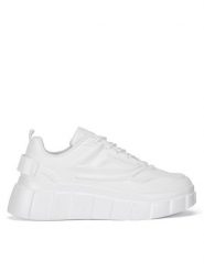 DeeZee Sneakersy WAG1371703A Biały. Białe obuwie sportowe damskie DeeZee, ze skóry, bez zapięcia. Za 159.99 zł.