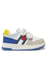 Tommy Hilfiger Sneakersy Flag Low Cut Velcro Sneaker T1X9-33844-1269 M Biały. Białe buty sportowe chłopięce Tommy Hilfiger, ze skóry, bez zapięcia. Za 189.99 zł.