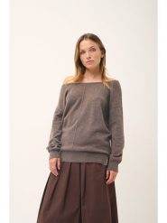 Just Cashmere Kaszmirowy sweter "Karen" w kolorze szarobrązowym rozmiar: M. Brązowe swetry klasyczne damskie Just Cashmere, m, z kaszmiru, bez kołnierzyka. Za 238.29 zł.
