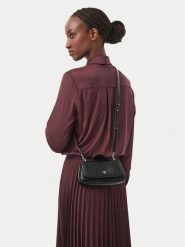 Calvin Klein Torebka Ck Croc Top Handle Bag LV04F3903G Czarny. Czarne torebki klasyczne damskie Calvin Klein, ze skóry, bez dodatków. Za 449.99 zł.