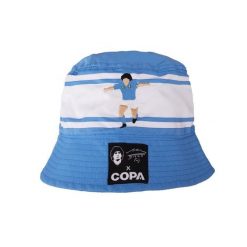 Kapelusz wędkarza dla dorosłych - Haft Maradona x COPA Neapol - Niebieski. Niebieskie kapelusze damskie COPA FOOTBALL, bez wzorów. Za 127.21 zł.