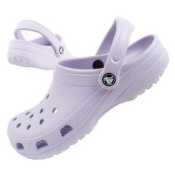 Sandały chodaki damskie Crocs Classic. Fioletowe sandały damskie Crocs, bez wzorów, bez obcasa, bez zapięcia. Za 169.00 zł.