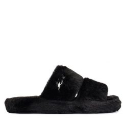Kapcie KARL LAGERFELD. Czarne kapcie damskie KARL LAGERFELD. Za 439.99 zł.