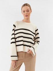 Noisy May Sweter Fifi 27027535 Beżowy Relaxed Fit. Brązowe swetry klasyczne damskie Noisy may, l, z wiskozy, bez kołnierzyka. W wyprzedaży za 68.99 zł.