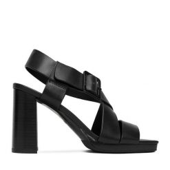 Sandały G-Star Raw. Czarne sandały damskie G-Star Raw, bez wzorów, bez obcasa, na słupku, bez zapięcia. Za 399.99 zł.