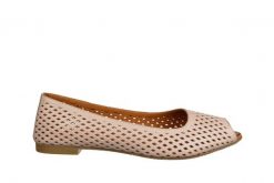 Baleriny Bayla-161 037 121 2 013 Peach Whip 161687, Różowy, Skóra naturalna - 37. Czerwone balerinki damskie Bayla, bez wzorów, z materiału. W wyprzedaży za 152.10 zł.