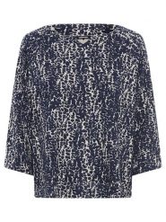 Olsen Bluzka w kolorze granatowo-białym rozmiar: 44. Białe bluzki damskie Olsen, bez wzorów, bez kołnierzyka, bez ramiączek. Za 86.99 zł.