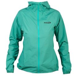 Kurtka sportowa damska Stormshell FZ V2 W Jacket. Zielone kurtki sportowe damskie Inov-8, na zimę, xs, bez wzorów, z materiału, z kapturem. Za 373.99 zł.