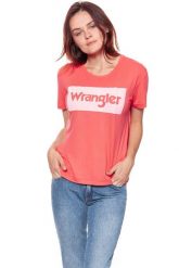 WRANGLER T SHIRT DAMSKI DRAPE TEE DUBARRY W7016DIVZ 112130885. Czerwone t-shirty damskie Wrangler, s, bez wzorów, bez kołnierzyka. W wyprzedaży za 39.99 zł.