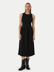 Calvin Klein Sukienka codzienna LV044G207G Czarny Regular Fit. Czarne sukienki damskie Calvin Klein, bez wzorów, z syntetyku, bez ramiączek. Za 569.99 zł.
