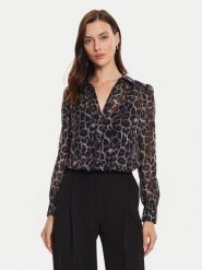 Morgan Koszula 242-CLEONI Brązowy Regular Fit. Brązowe koszule damskie Morgan, bez wzorów, z syntetyku, bez kołnierzyka, bez ramiączek. Za 299.99 zł.