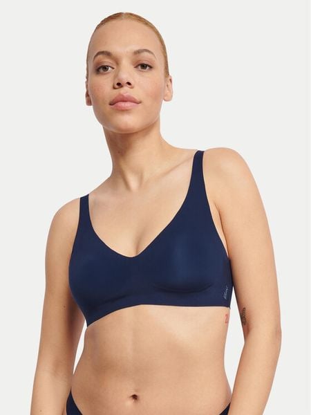 Sloggi Biustonosz bezfiszbinowy Zero Feel 10217729 Granatowy. Niebieskie biustonosze Sloggi, bez wzorów, z syntetyku. Za 108.00 zł.