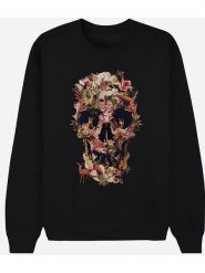 WOOOP Bluza "Jungle Skull" w kolorze czarnym rozmiar: M. Czarne bluzy damskie Wooop, m, bez wzorów, z bawełny, bez kaptura. Za 100.99 zł.