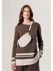 Rodier Sweter w kolorze jasnobrązowym rozmiar: L. Brązowe swetry klasyczne damskie Rodier, l, z wełny, bez kołnierzyka. Za 226.24 zł.