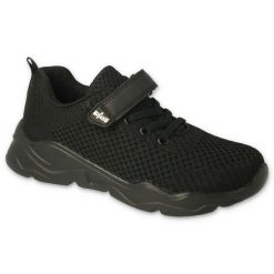 Befado buty sportowe dziecięce na rzep 516Y263 czarne. Czarne buty sportowe chłopięce na lato, z tkaniny, bez zapięcia. Za 110.57 zł.