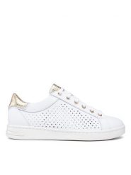 Geox Sneakersy D Jaysen B D151BB 085CF C0232 Biały. Białe obuwie sportowe damskie Geox, ze skóry, bez zapięcia. Za 319.99 zł.