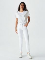 LTB Dżinsy "Molly" - Skinny fit - w kolorze białym rozmiar: W26/L34. Białe jeansy damskie LTB, z podwyższonym stanem. Za 70.24 zł.