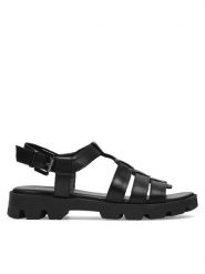 Lasocki Sandały GRD-3134-01 Czarny. Czarne sandały damskie Lasocki, bez wzorów, ze skóry, bez obcasa, na płaskiej podeszwie, bez zapięcia. Za 103.99 zł.