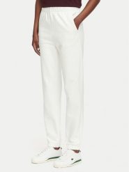 Lacoste Spodnie dresowe XF5268 Biały Regular Fit. Białe spodnie dresowe damskie Lacoste, bez wzorów, z bawełny. Za 466.99 zł.
