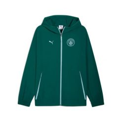Kurtka dresowa Manchester City Pumatech. Zielone kurtki damskie Puma, bez wzorów, z dresówki, bez kaptura. Za 385.00 zł.