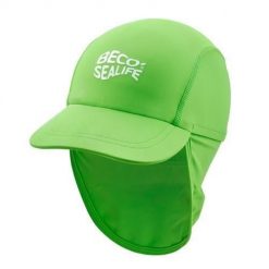 Czapka przeciwsłoneczna Beco-sealife SPF 50+ 46 cm, zielona. Zielone czapki damskie 47 Brand, na lato, bez wzorów, z elastanu. Za 193.99 zł.