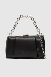 VALENTINO Czarna torebka na łańcuszku mini. Czarne torebki klasyczne damskie Valentino by Mario Valentino, bez dodatków. W wyprzedaży za 471.99 zł.