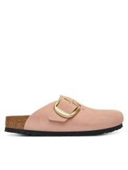 Birkenstock Klapki Boston Big Buckle 1031883 Różowy. Czerwone klapki damskie Birkenstock, bez wzorów, z nubiku, bez obcasa, bez zapięcia. Za 719.99 zł.