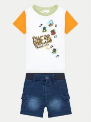 Guess Komplet t-shirt i szorty jeansowe I4GG08 K8HM3 Kolorowy Regular Fit. T-shirty i koszulki chłopięce Guess, z aplikacjami, z bawełny, bez kołnierzyka, bez ramiączek. Za 149.99 zł.
