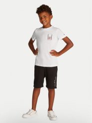 Tommy Hilfiger T-Shirt KB0KB09536 D Biały Regular Fit. Białe t-shirty i koszulki chłopięce Tommy Hilfiger, bez wzorów, z bawełny, bez kołnierzyka, bez ramiączek. Za 69.99 zł.