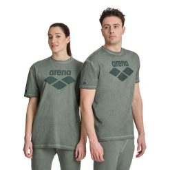 Koszulka sportowa Arena Icons T-Shirt. Zielone koszulki sportowe damskie Arena, s, bez wzorów, z bawełny, bez ramiączek. Za 119.99 zł.