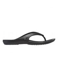 Crocs Japonki "Kadee II" w kolorze czarnym rozmiar: 34/35. Czarne klapki damskie Crocs, bez wzorów, z otwartym noskiem, bez obcasa, bez zapięcia. Za 78.99 zł.